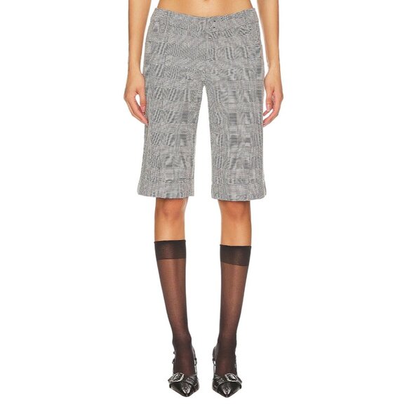 Jaded London Tailored Mini Shorts in Black & White 0 New Womens Cropped - Picture 1 of 7